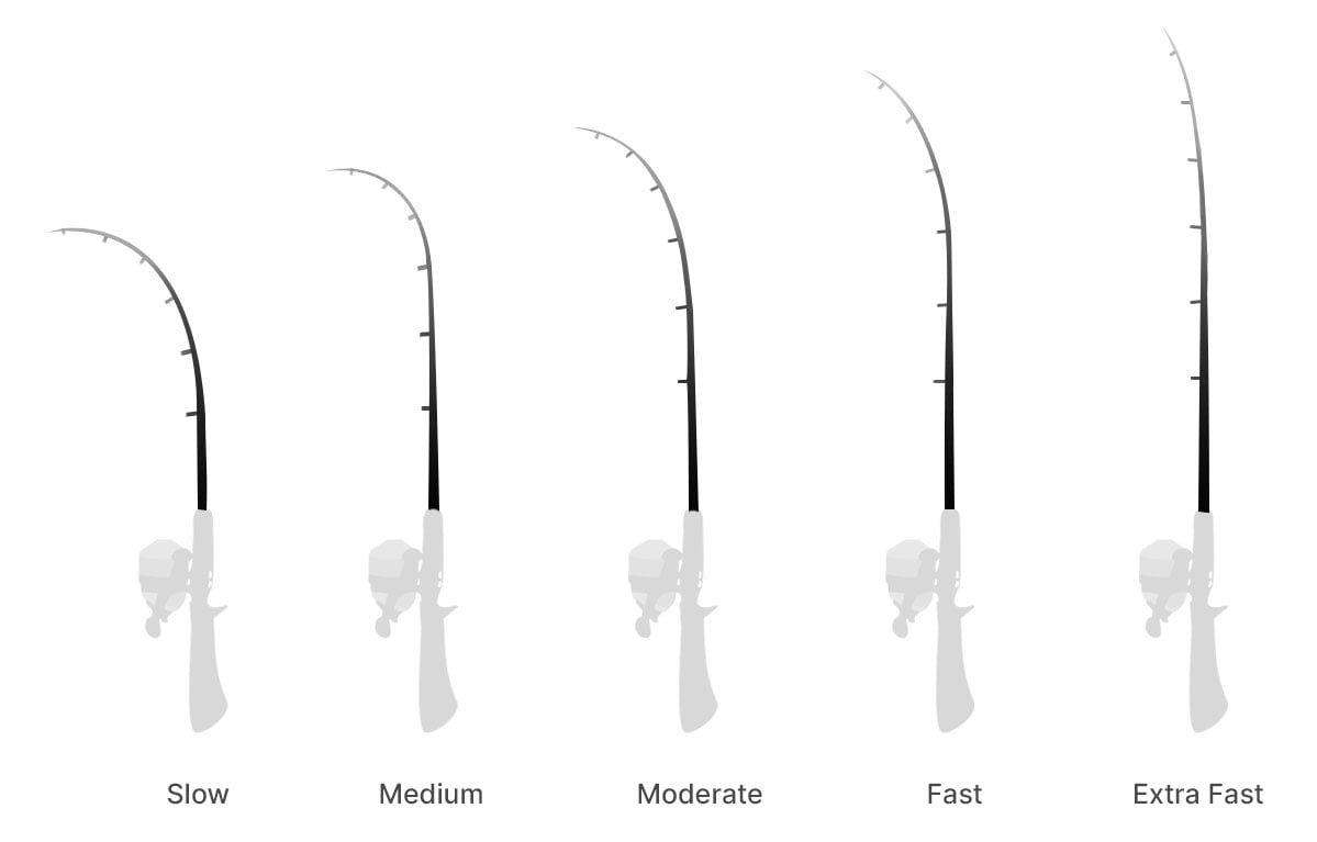 Fishing rod action chart