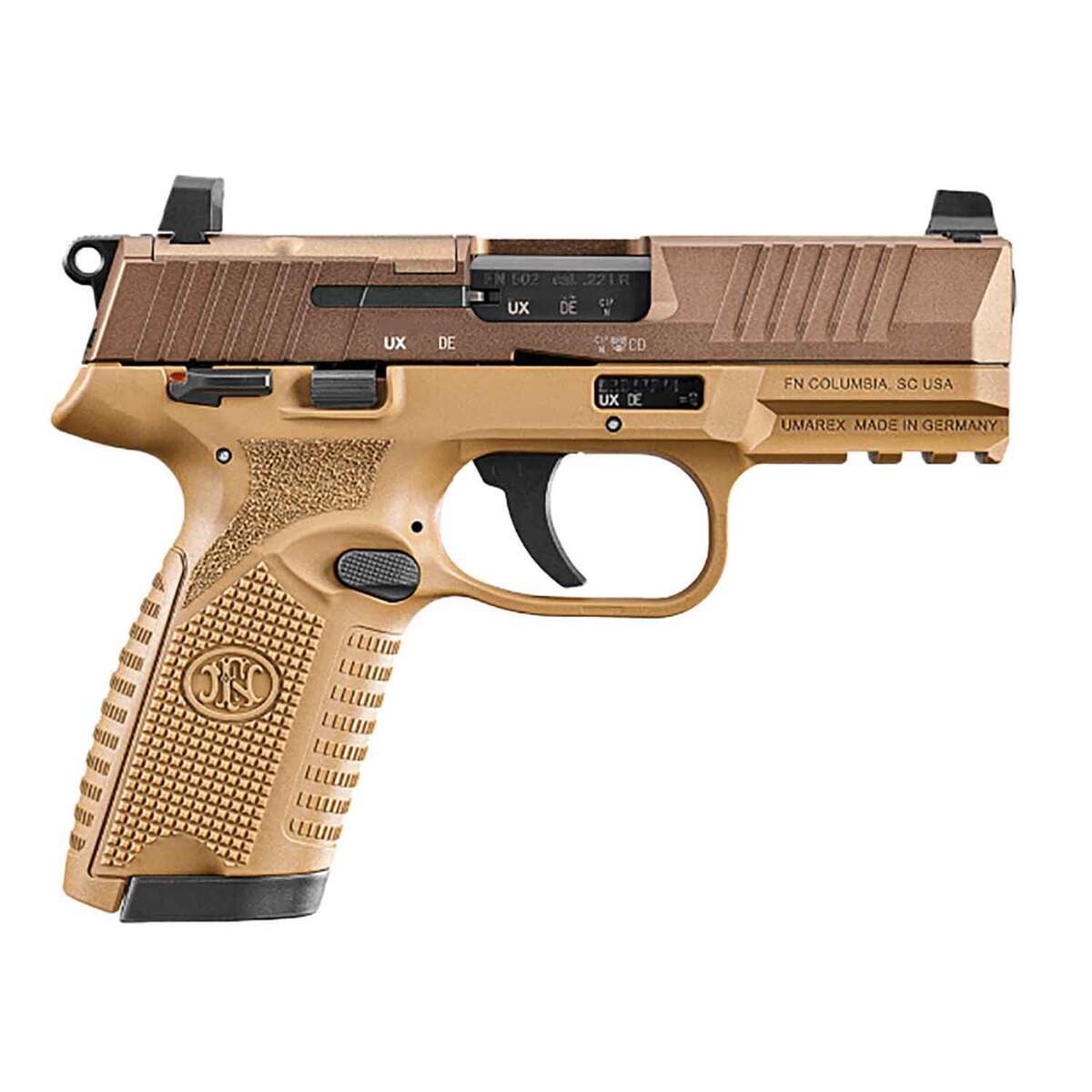 FN 502 MRD 22 Long Rifle 4in FDE Cerakote Pistol - 10+1 Rounds