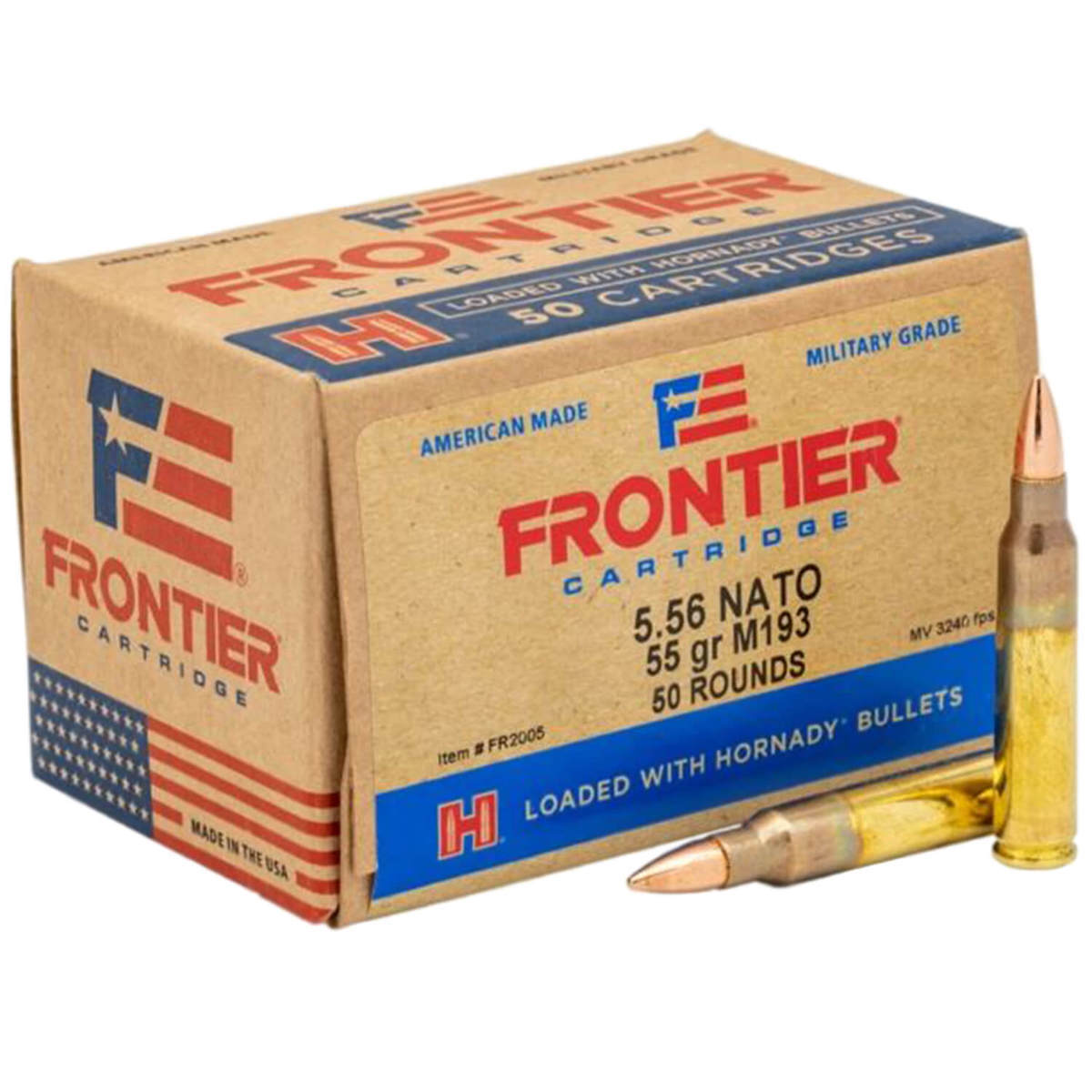 Hornady Frontier 556mm Nato 55gr Fmj Rifle Ammo 50 Rounds