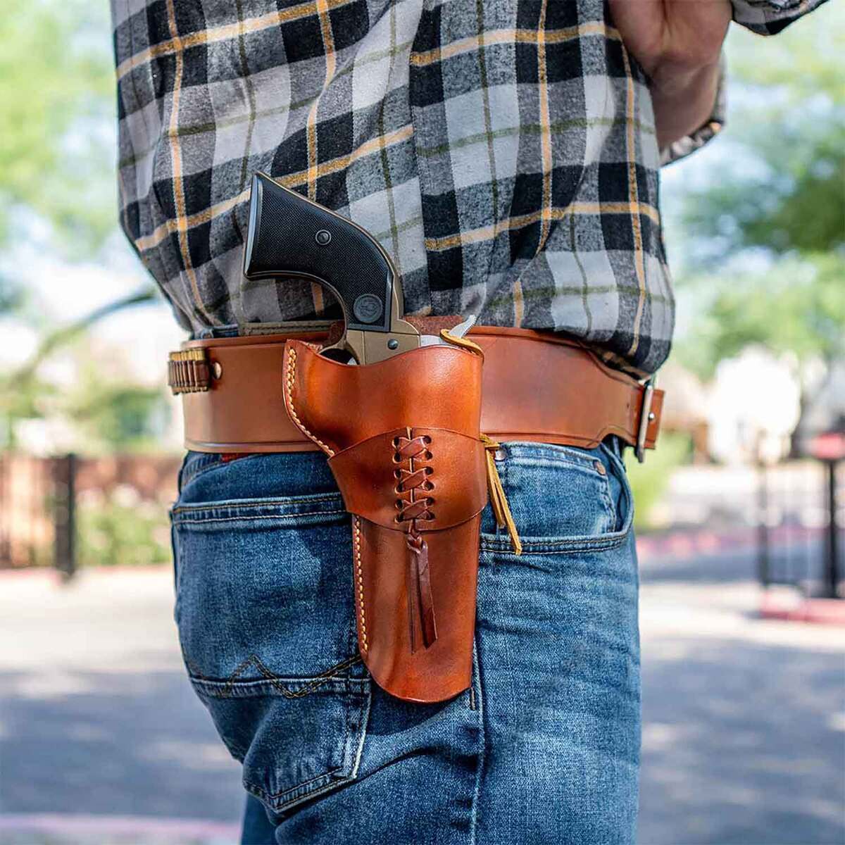 Galco Super Wrangler 5-1/2in Outside the Waistband Right Holster ...