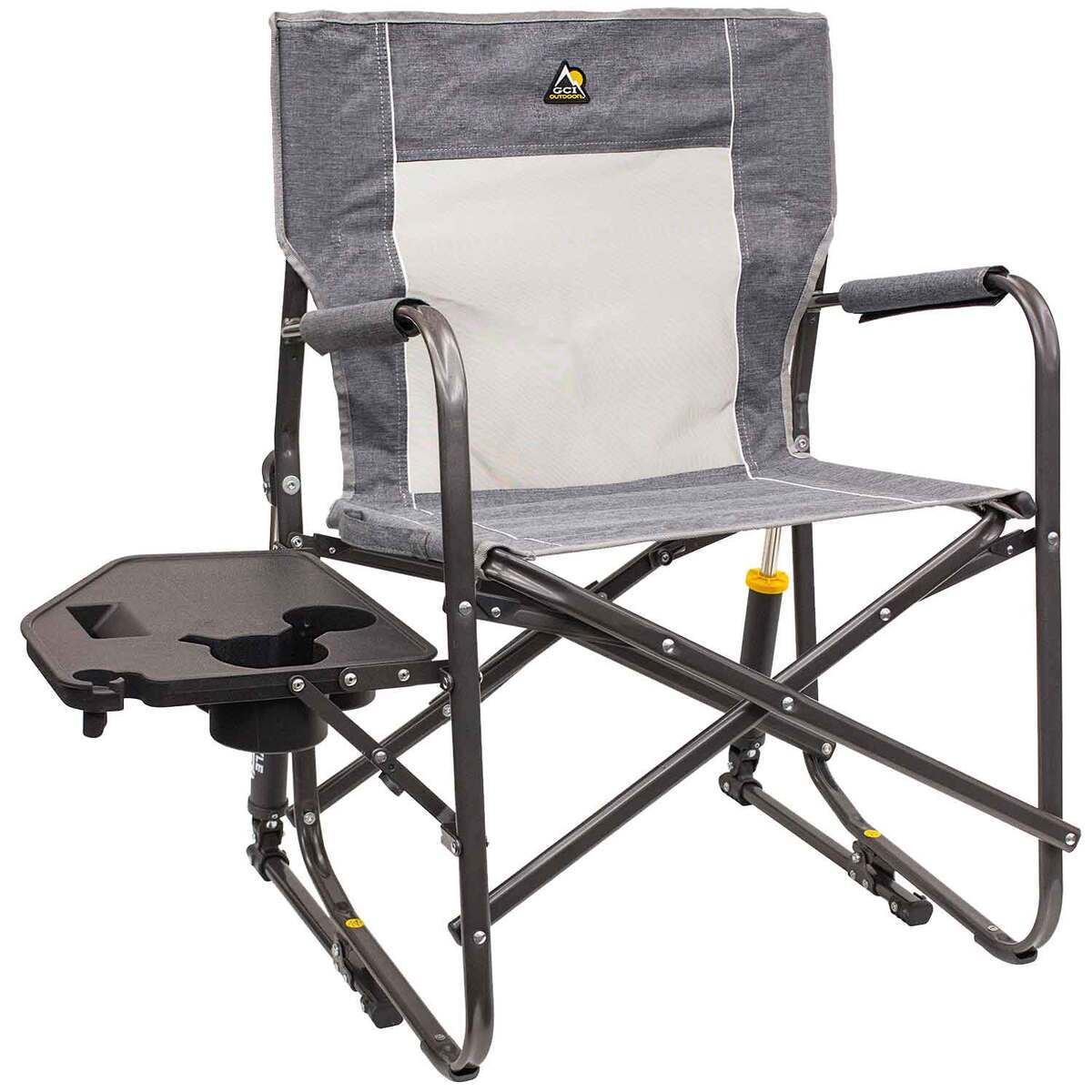 GCI Outdoor Freestyle Rocker with Side Table Camp Chair - Grey | Sportsman's Warehouse