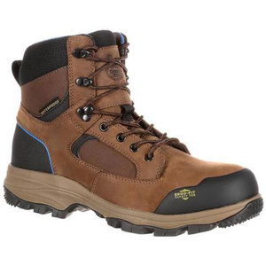 Georgia Boot Blue Collar Composite Toe Waterproof Work Hiker Boot - Dark Brown - Size 8.5
