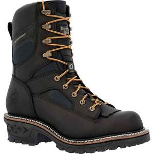 Georgia Boot Men's LTX Logger Composite Toe Waterproof 9in Work Boots - Black - Size 10