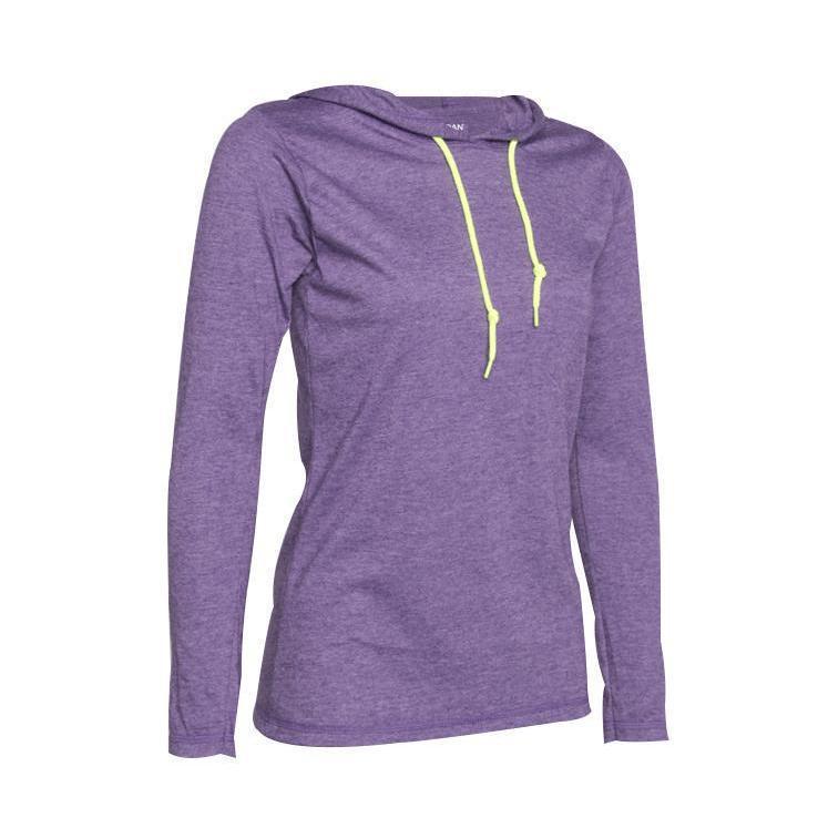 Gildan Women's Long Sleeve Hooded Shirt - Heather Purple S | Sportsman ...