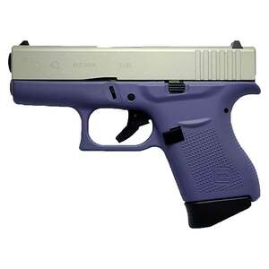 Glock 43 9mm Luger 3.39in Shimmering Silver/Purple Cerakote Pistol - 6+1 Rounds