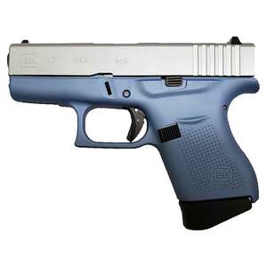 Glock 43 9mm Luger 3.39in Polar Blue/Silver Aluminum Cerakote Pistol - 6+1 Rounds