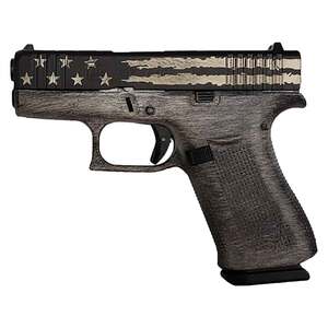 Glock 43X 9mm Luger 3.41in Distressed Flag Cerakote Pistol - 10+1 Rounds