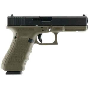 Glock 17 Gen4 9mm Luger 4.49in OD Green/Black Pistol - 17+1 Rounds