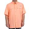 Habit Men's Kona Beach Short Sleeve Fishing Shirt - Spiked Peach - M - Spiked Peach M