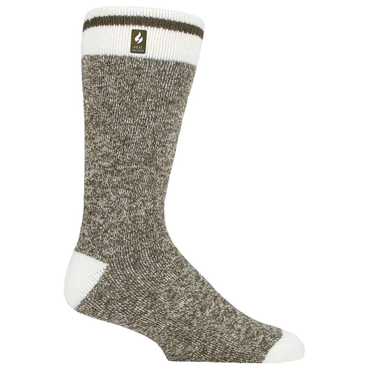 Heat Holders Men's Cream Block Twist LITE Casual Socks - Forest Green ...