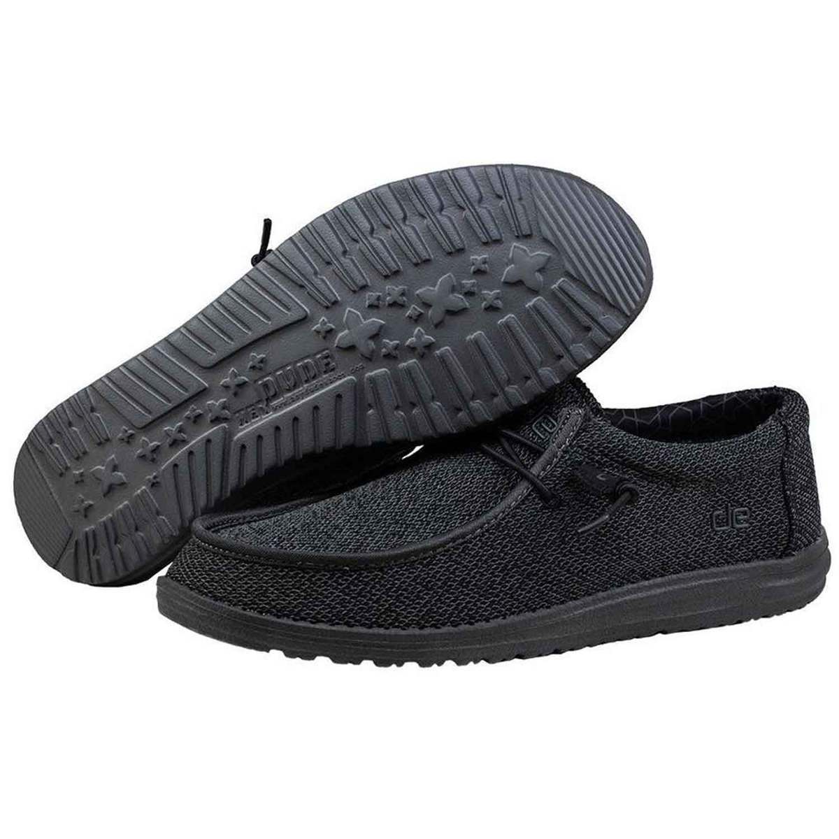 Hey Dude Men's Wally Sox Casual Shoes - Total Black - Size 11 - Total ...