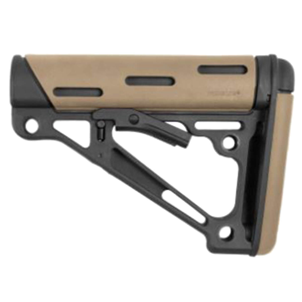 Hogue Ar15m16 Mil Spec Overmolded Collapsible Buttstock Fde Flat Dark Earthblack 3002