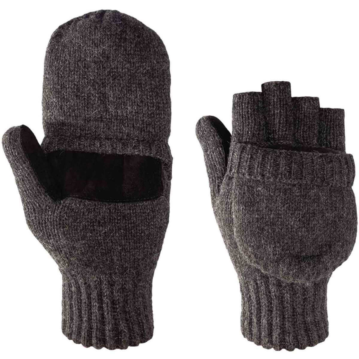 Hot Shot Men's Rag Wool Pop Top Mitt - Charcoal - Charcoal One Size ...