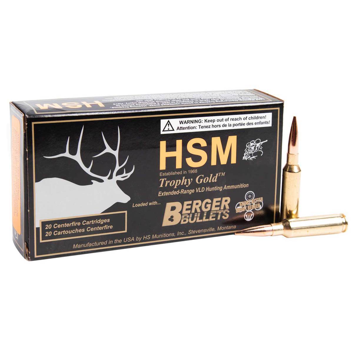 Hsm Trophy Gold 65 Creedmoor 140gr Vld Rifle Ammo 20 Rounds