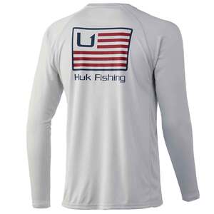 Huk Men's Performance Short Sleeve Fishing Tee (Blood Red Heather, Small) 