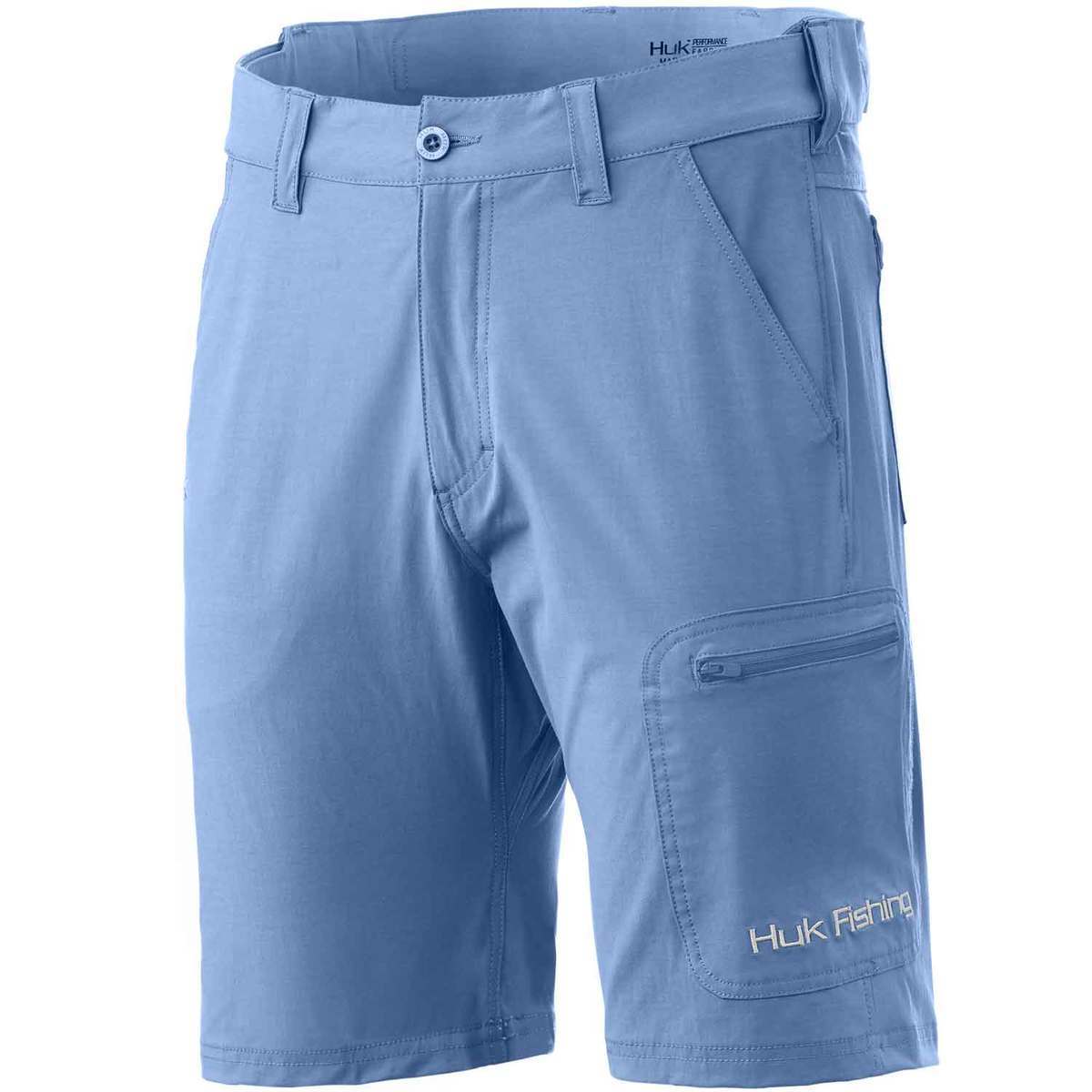 Huk Men's Next Level Fishing Shorts - Carolina Blue - XXL - Carolina ...