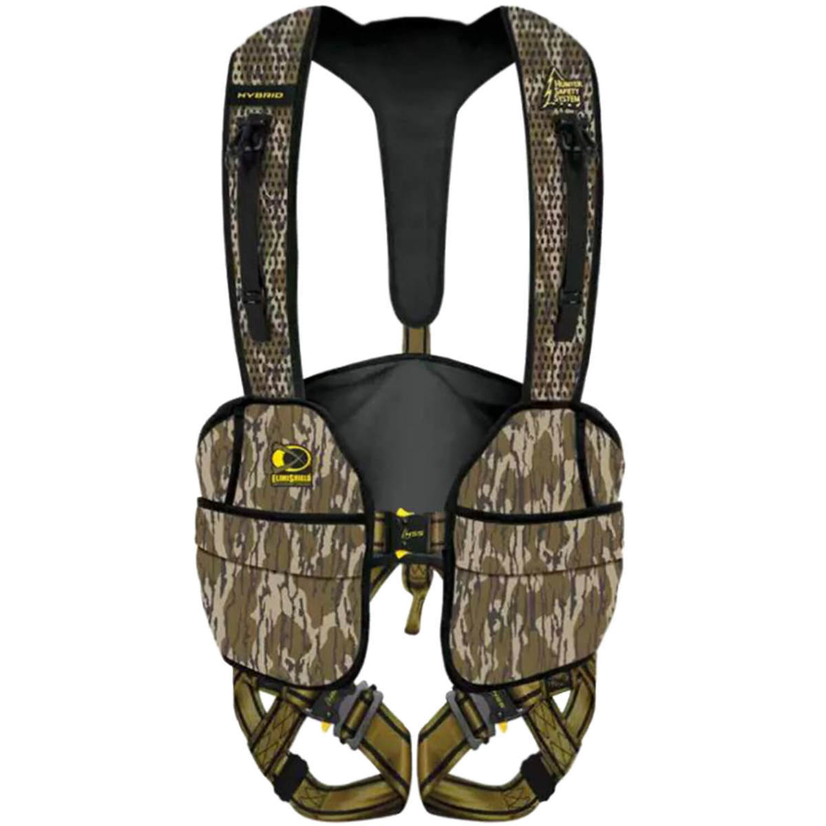 Hunter Safety System Hybrid With Elimishield Mossy Oak Bottomland Harness Largexl Mossy Oak 