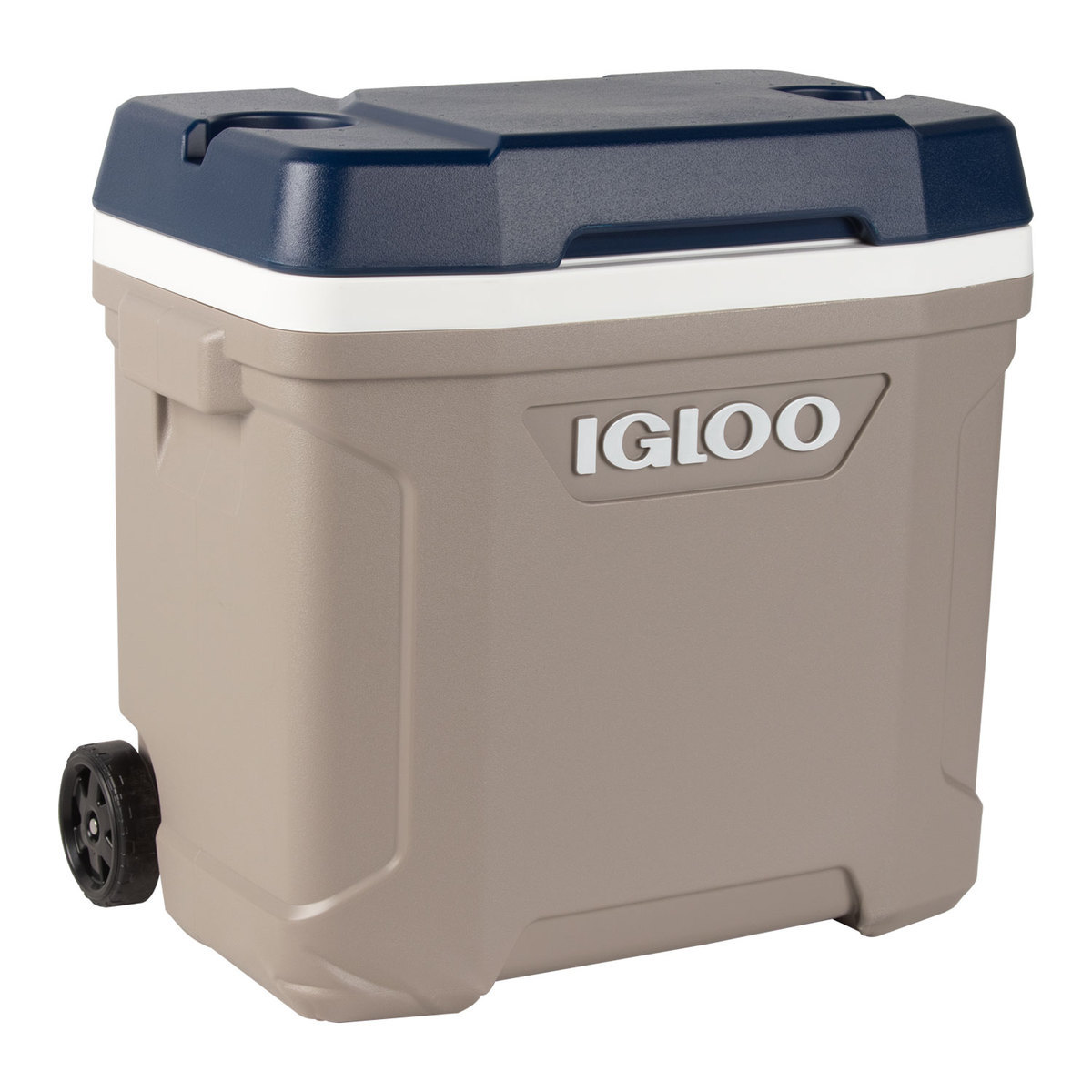 Igloo Latitude 30 Quart Roller Cooler Sand Blue Sportsman S Warehouse