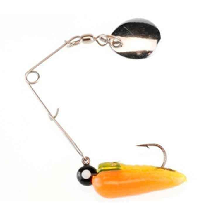 5PK Johnson 209142 Black and Orange Beetle Spin Fishing Lures