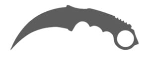 Karambit knife blade shape