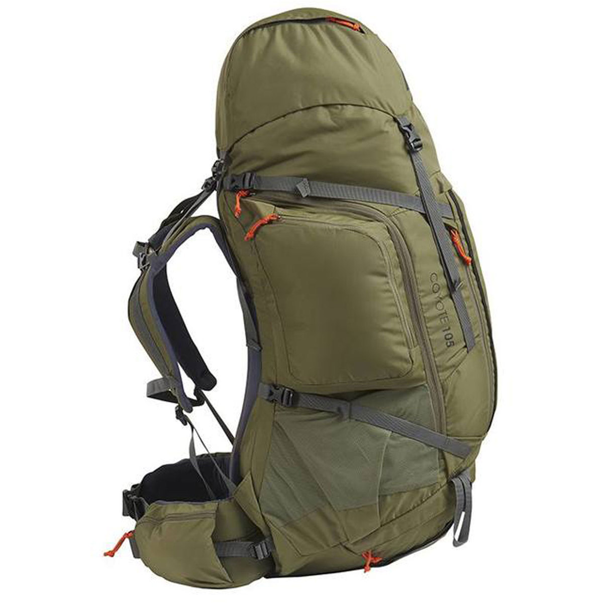 Kelty Coyote 105 Liter Backpacking Pack - Burnt Olive | Sportsman's ...