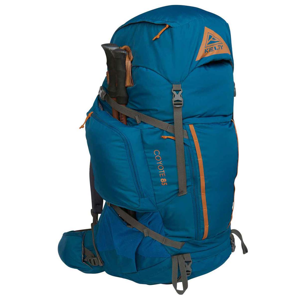 Kelty Coyote 85 Liter Backpacking Pack - Lyons Blue/Golden Oak ...