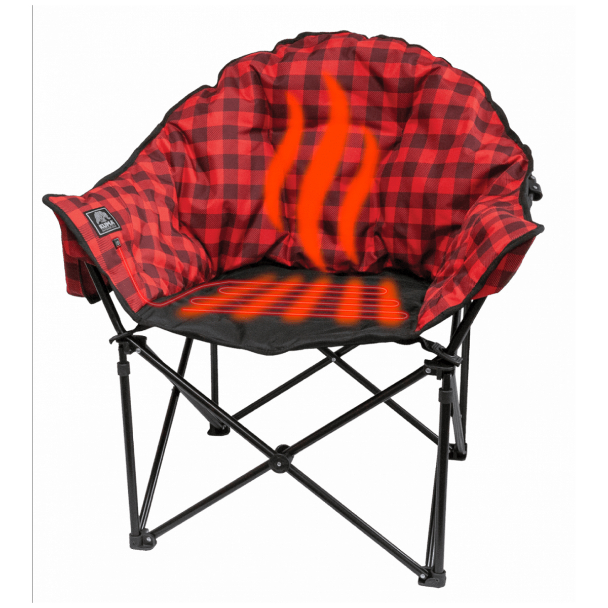 KUMA Heated Lazy Bear Chair Red/Black Sportsman's Warehouse