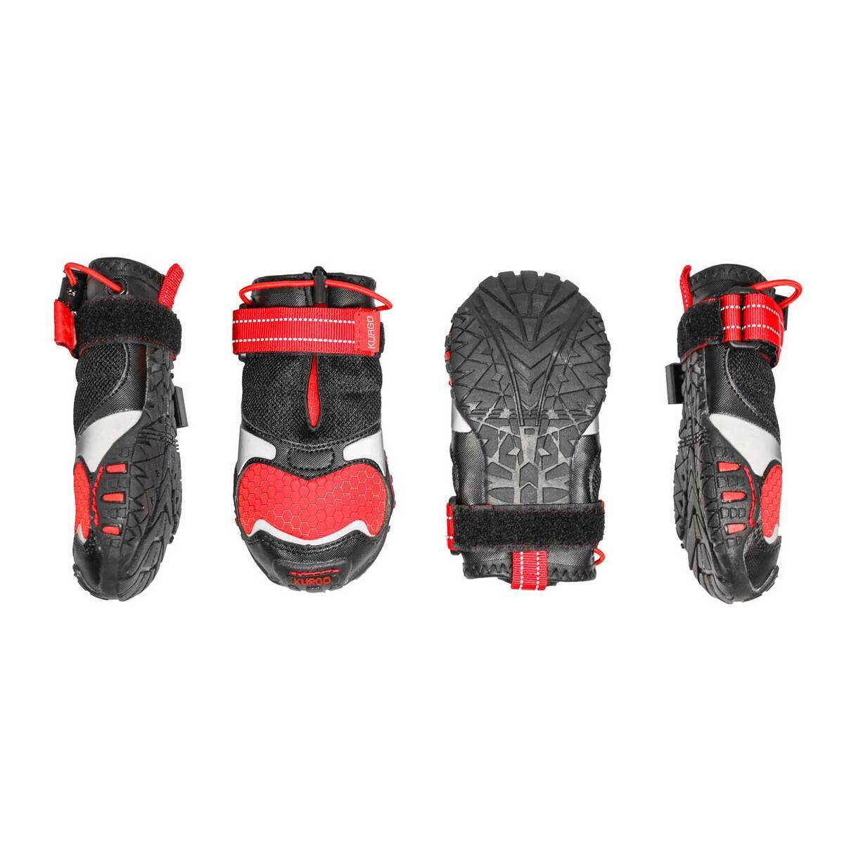 Kurgo Blaze Cross Dog Shoes - Red/Black - Small (2.5in) | Sportsman's Warehouse