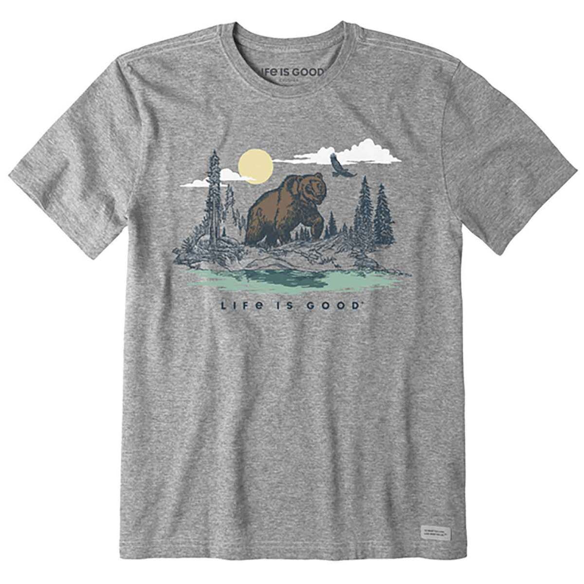 Life Is Good Men's Grizzly Bear Forest Crusher Short Sleeve Casual ...