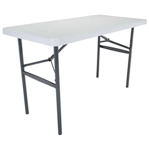 Lifetime 4-Foot Folding Table - White