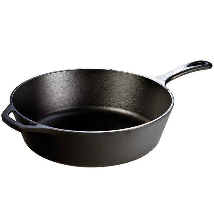 Lodge Round Grill Pan With Silicone Handle Holder, Cookware Accessories
