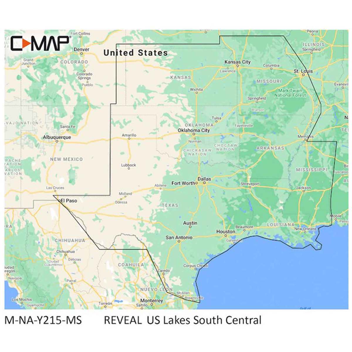 Lowrance C-Map Reveal U.S. Lakes Map Software - South Central ...