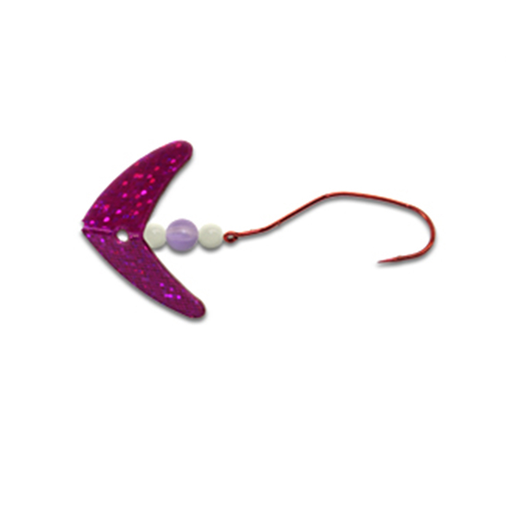 Macks Smile Blade Slow Death Rig - Dark Cerise Sparkle / Glo White