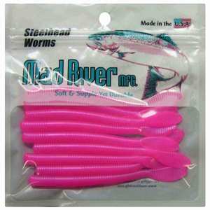 Mad River Scented Steelhead Worms - Pink Haze, 4in