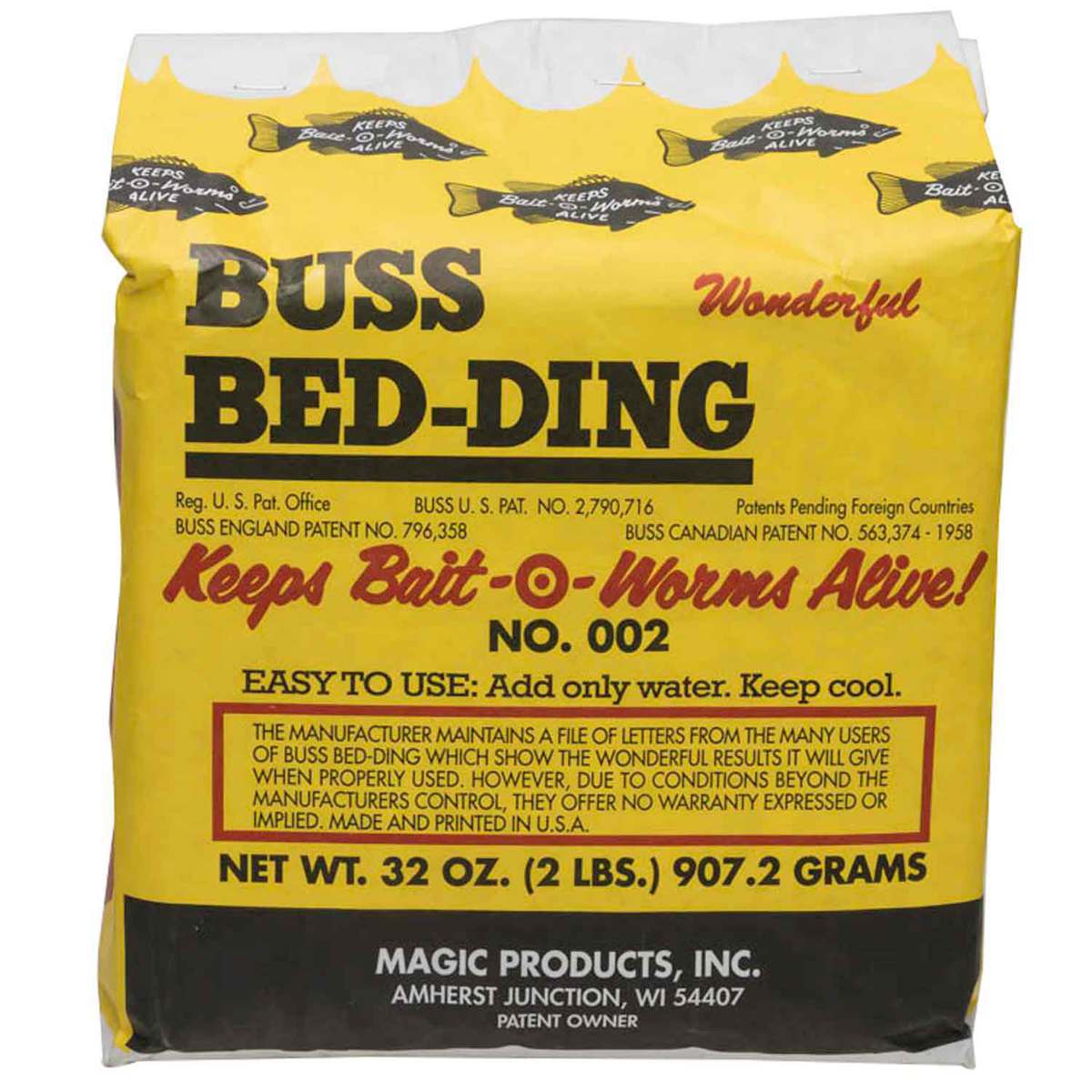 Magic Products Buss Worm Bedding, 5-Pound : : Sports