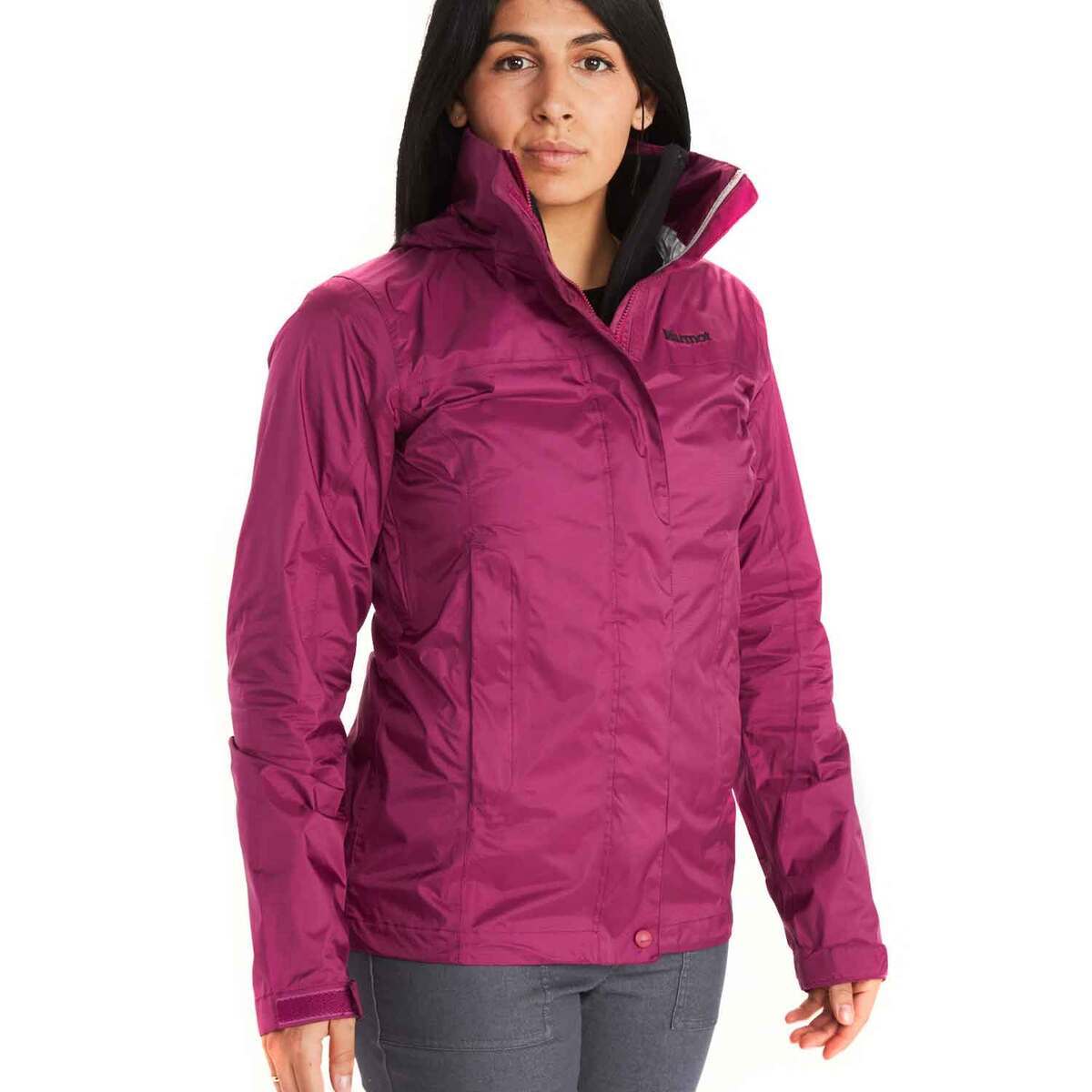 Marmot Women's PreCip Eco Waterproof Packable Rain Jacket - Wild Rose - L - Wild Rose L 