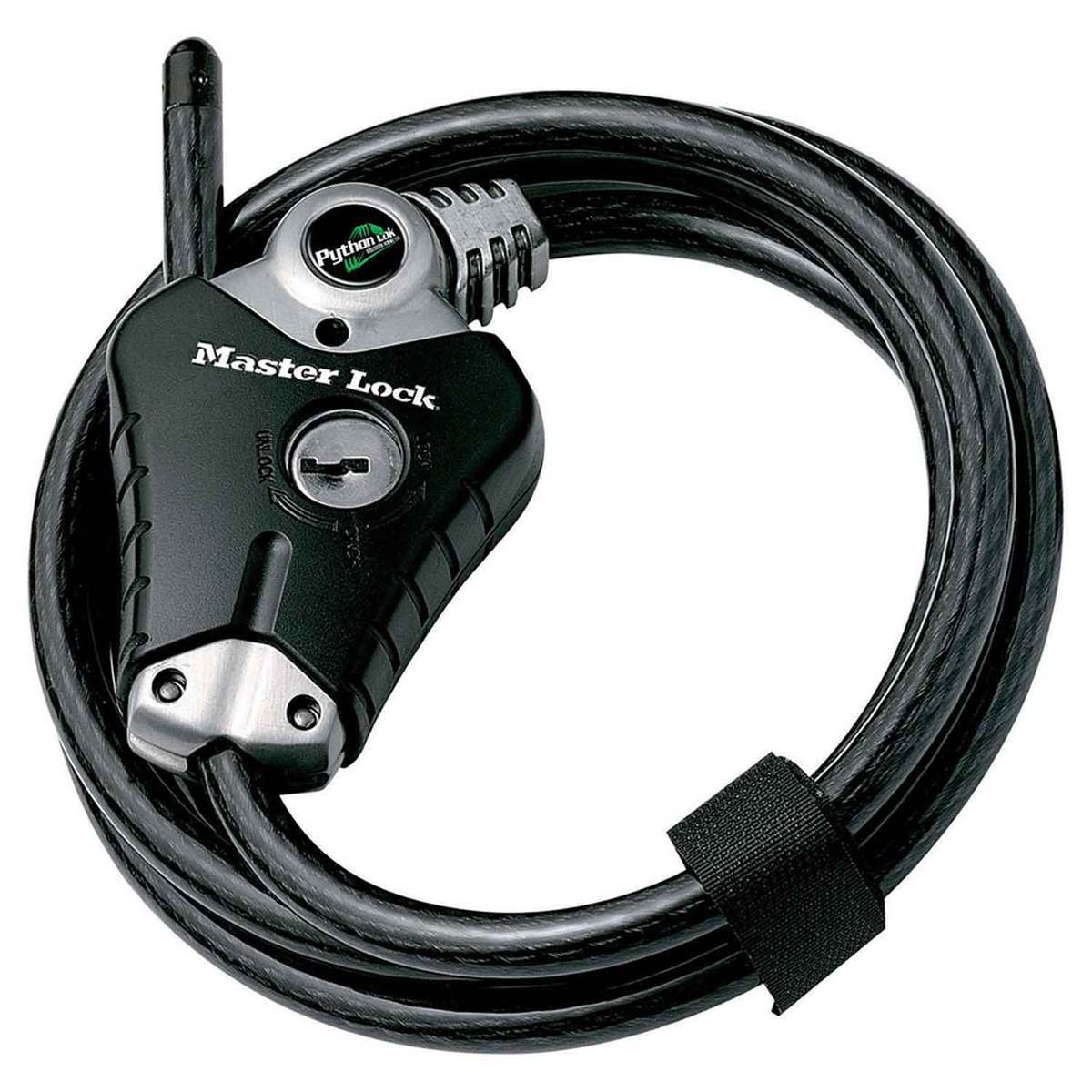 Master Lock Python 6ft Adjustable Locking Cable - Black - Black