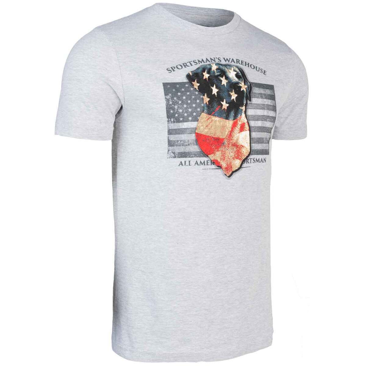 Sportsman's Warehouse Men's American Lab Short-Sleeve Casual Shirt - Heather Grey XL