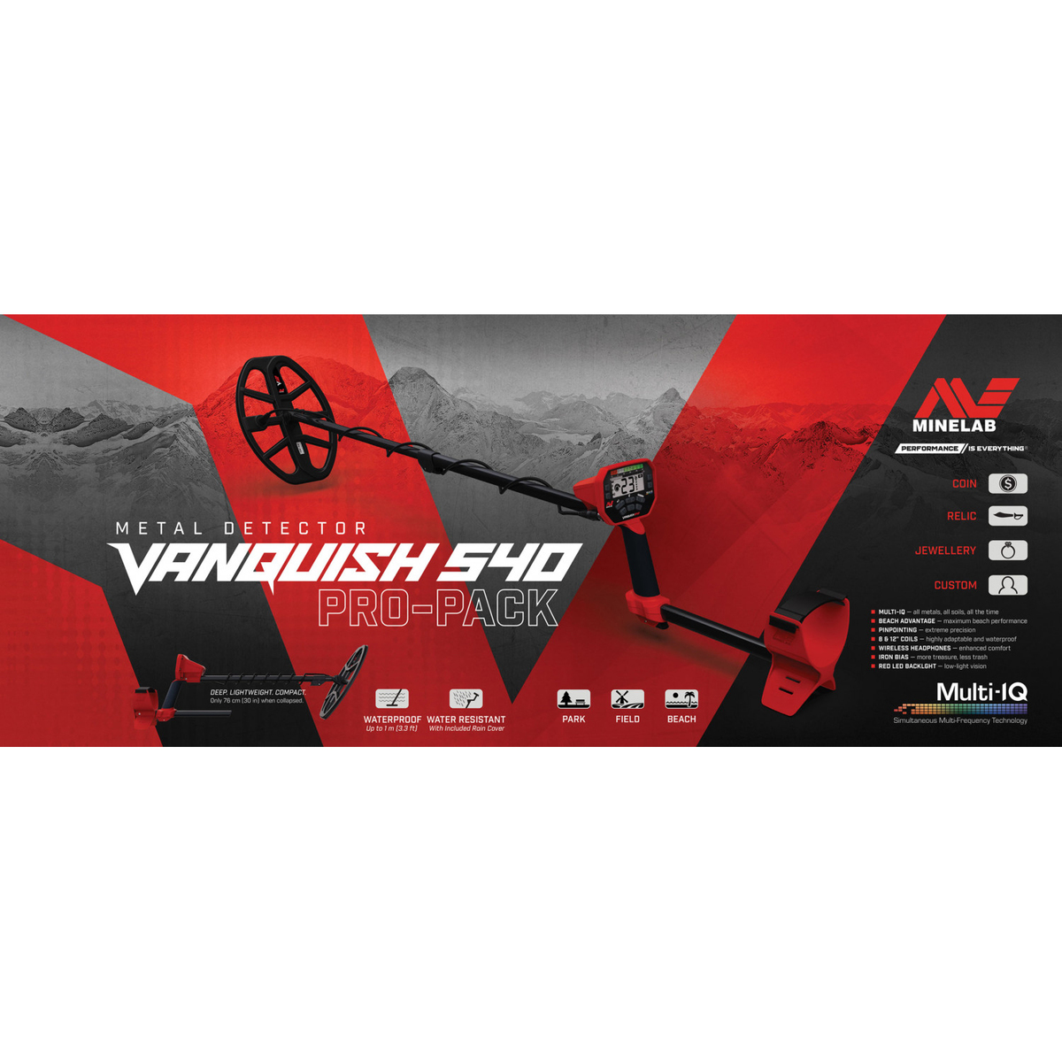 Minelab VANQUISH 540 Metal Detector PRO PACK | Sportsman's Warehouse