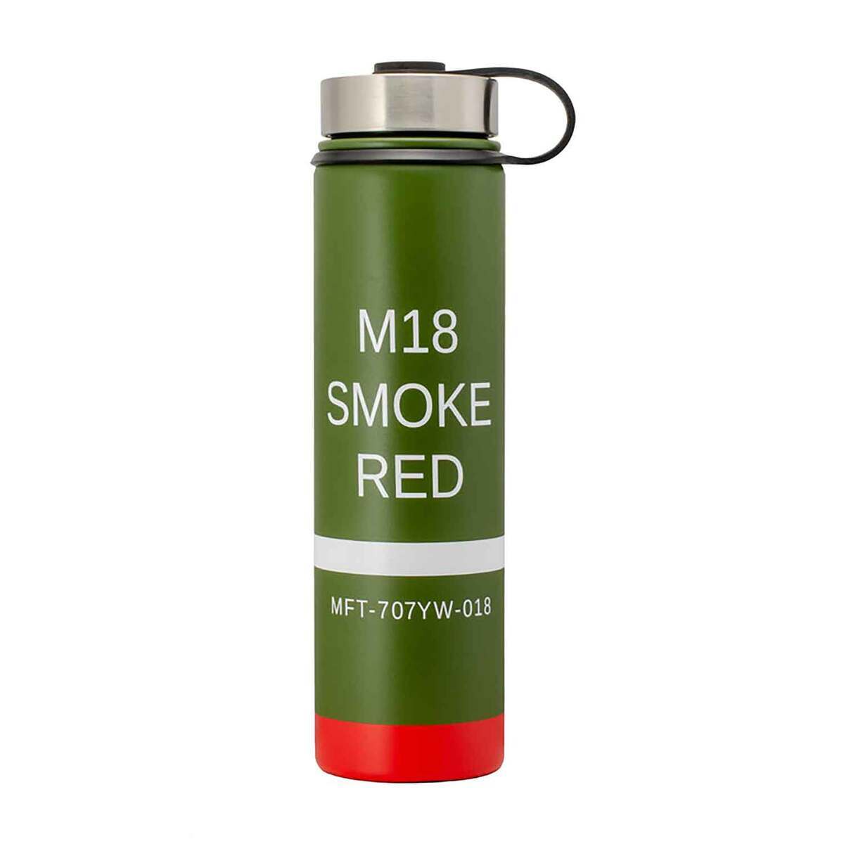 Mission First Tactical MFT DM18R-25 24 oz M18 Evac Tumbler with Twist on Top Red Smoke