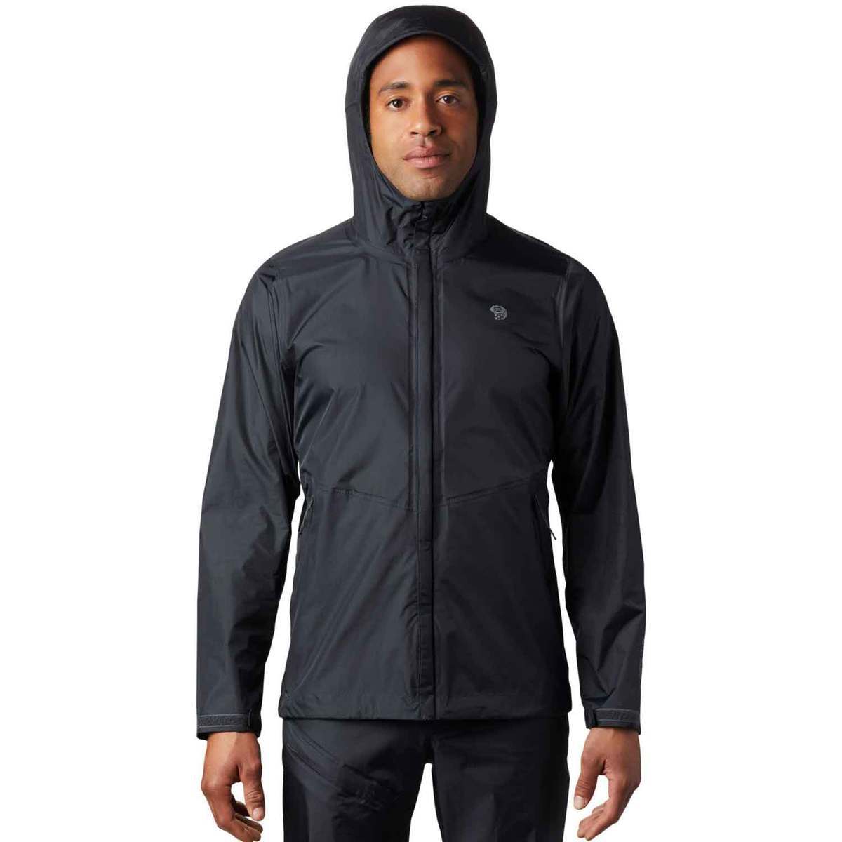 Mountain Hardwear Men's Acadia Waterproof Packable Rain Jacket - Dark ...