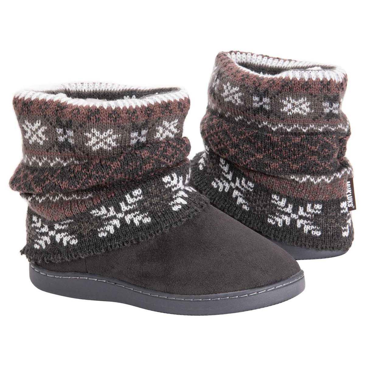 Muk Luks Women's Raquel Bootie Slippers - Purple Haze - M - Purple Haze ...