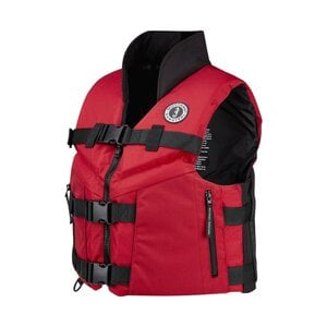 Mustang Accel 100 Fishing Vest - Large - Red-Black