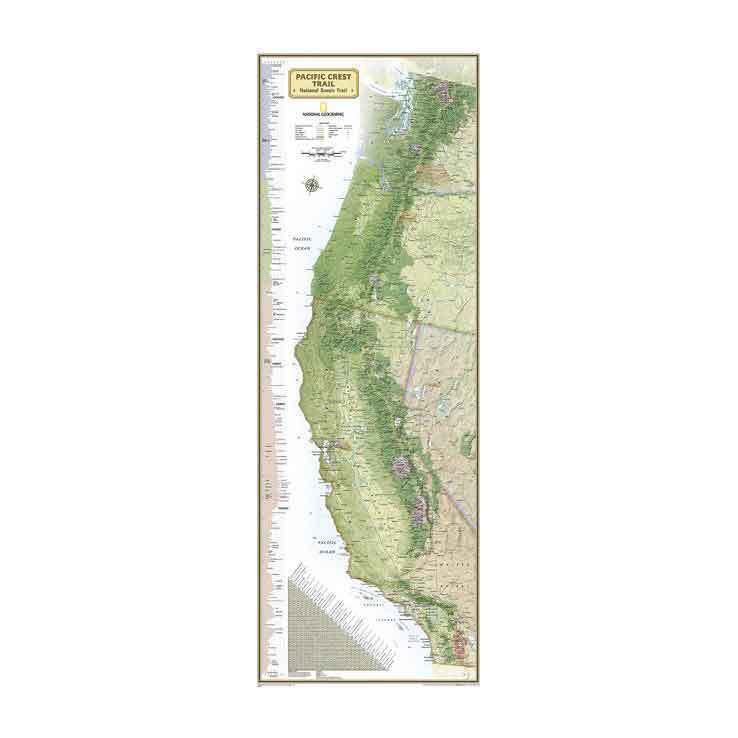 National Geographic Pacific Crest Trail Reference Map Sportsmans