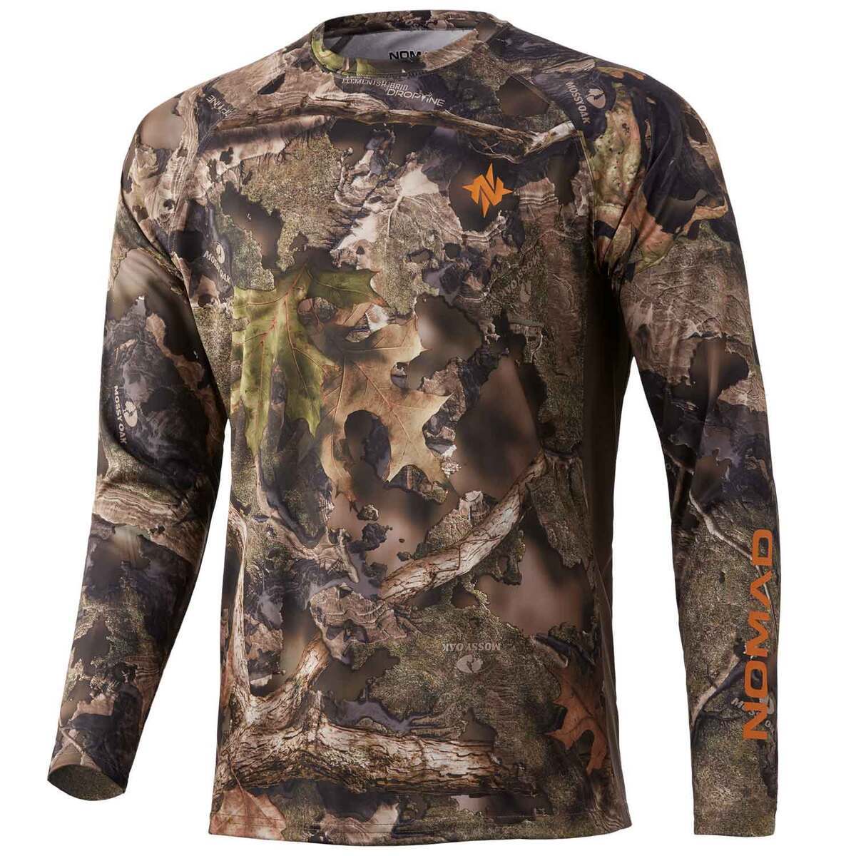 Nomad Men's Pursuit Camo Long-Sleeve Hunting Shirt, Medium, Mossy Oak Droptine