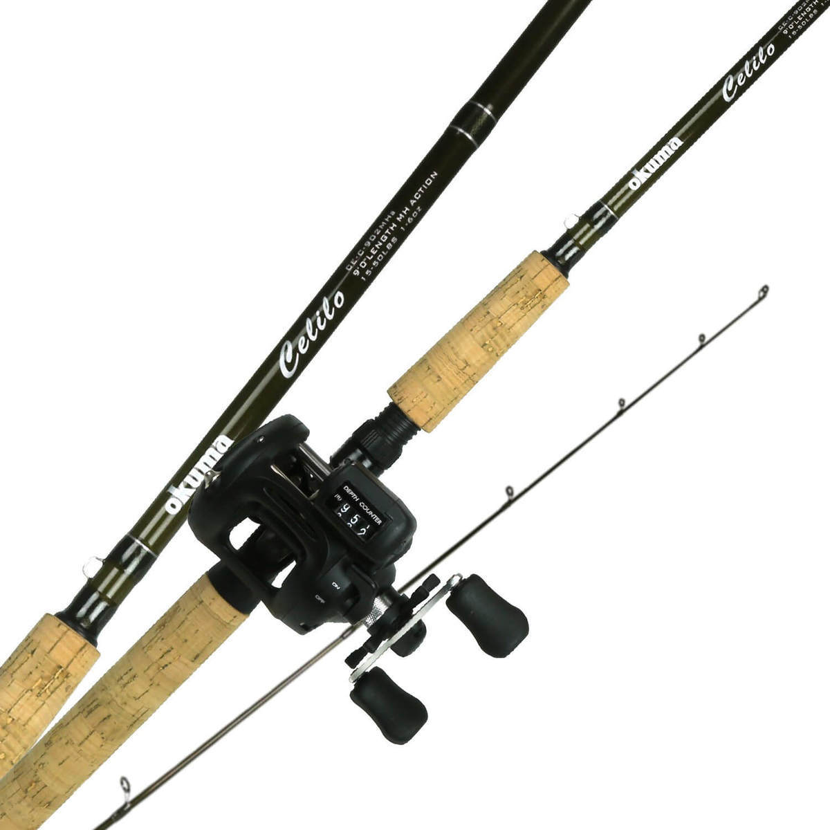 Okuma Celilo Kokanee Trolling Rod and Reel Combo 7ft 6in, Light