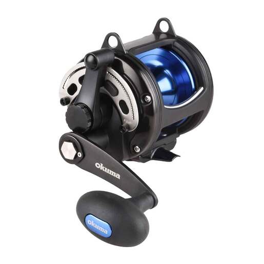 EVTSCAN Spinning Fishing Reel, Trolling Reels Equipped with Line Counter  Black Trolling Saltwater Offshore Reel Wheel for Sea Fishing