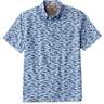 Orvis Men's Printed Tech Chambray Short Sleeve Work Shirt