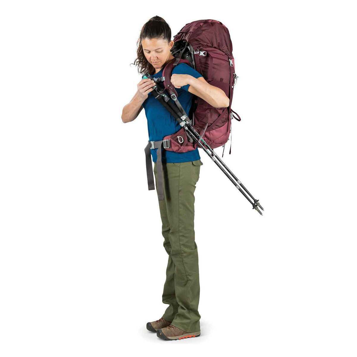 Osprey Viva 65 Liter Women's Backpacking Pack - Titan Red | Sportsman's Warehouse
