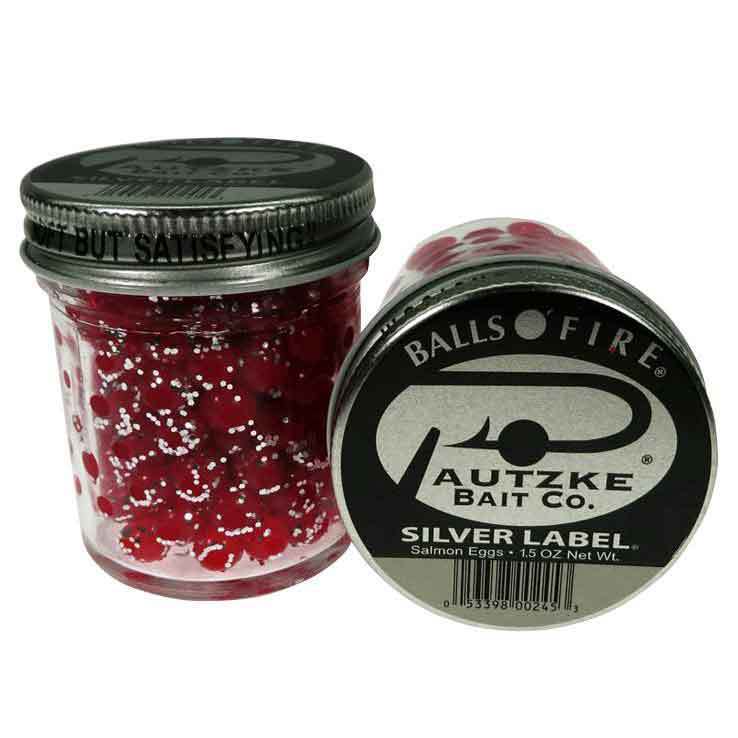 Pautzke Baits Balls O' Fire Silver Label Salmon Eggs - Red, 1-1